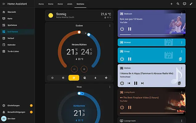 Screenshot Custom Dashboard – Desktop