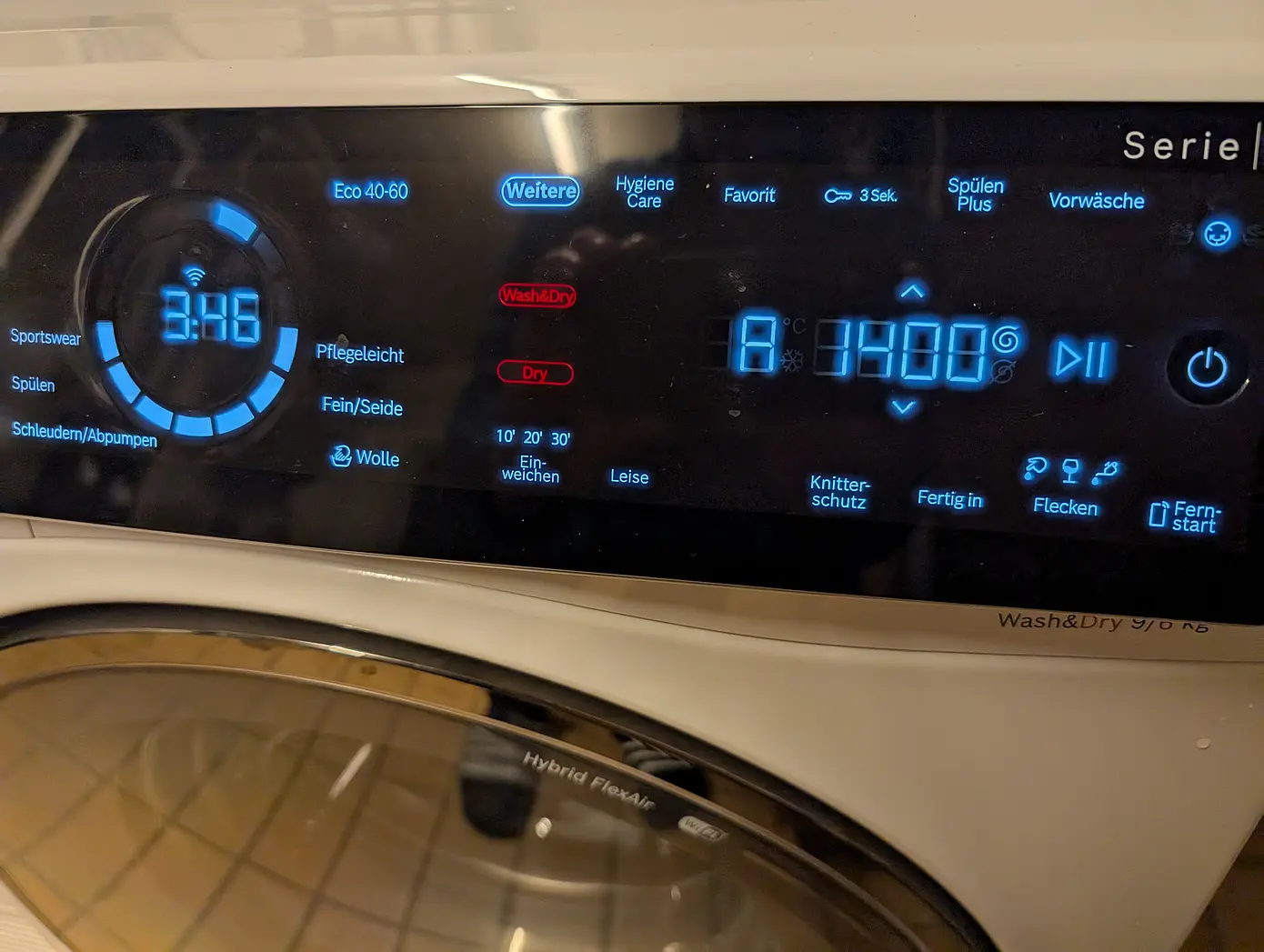 Touchscreen Bosch WNC244070 Waschtrockner