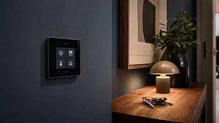 Walldisplay montiert in einem modernen Flur 