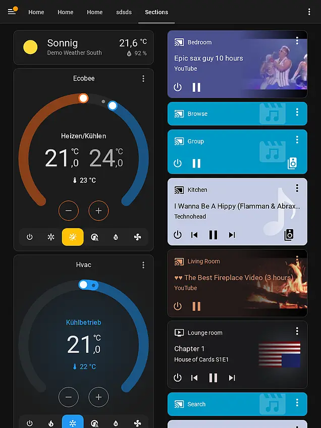 Screenshot Custom Dashboard – Tablet