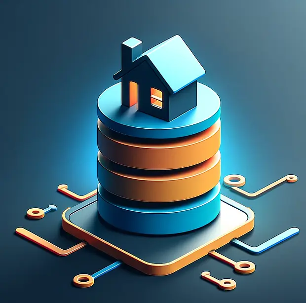 Smart Home Datenbank Symbolbild