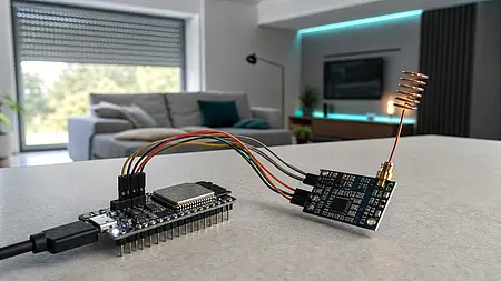 Selbstbau-RF-Sender aus ESP32 und Sub-GHz-Funkmodul für Home Assistant