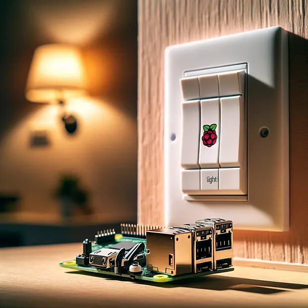 Raspi vor Lichtschalter