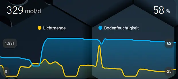 Screenshot FYTA-Daten Visualsierung in Home Assistant