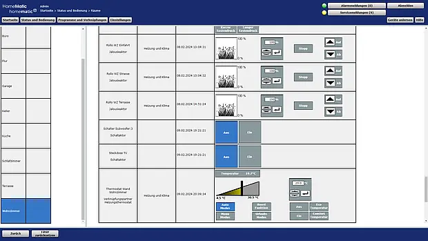 Homematic GUI
