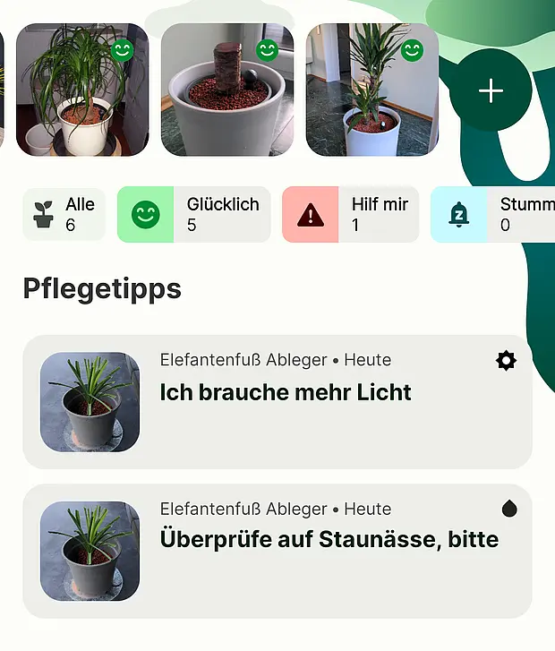 FYTA-App Screenshot Startpage