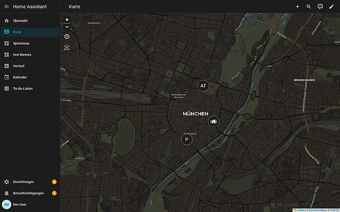  Screenshot Karten-Dashboard – Desktop