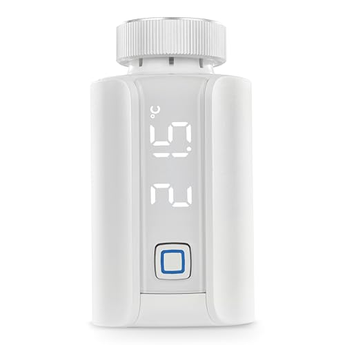 Homematic IP Heizkörperthermostat – Evo, Smart Home, digitaler Thermostat Heizung, Heizungsthermostat, Steuerung per App, Alexa & Google Home, einfache Installation, Energie sparen, 155105A0