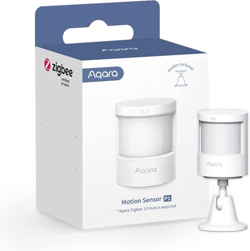Aqara Zigbee 3.0 Bewegungsmelder, 5 Jahre Akkulaufzeit, 170° Erfassungswinkel, Einstellbares Erkennungs-Zeitlimit, kompatibel mit Home Assistant, HomeKit, Alexa, SmartThings... Aqara Hub Erforderlich