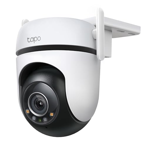 Tapo TP-Link C520WS Überwachungskamera Außen, Starlight Farbe Nachtsicht,360° Kamera aussen, 2K 4MP, 2 leistungsstarke Antennen,IP66 wetterfest, Sicherer lokaler&Cloud-Speicher, AI-Erkennung, APP