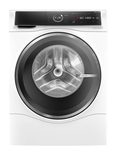 Bosch WNC244070, Serie 8, Waschtrockner 9 kg waschen und 6 kg trocknen, 1400 UpM, Fleckenautomatik, Iron Assist, SpeedPerfect, HygieneCare, Home Connect, AquaStop, Weiß