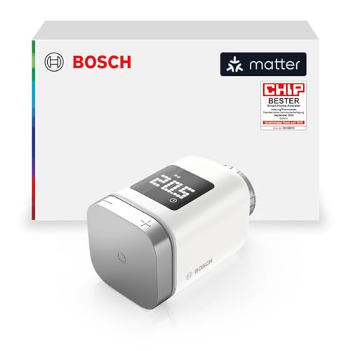 Bosch Smart Home Heizkörperthermostat II [+M], smartes Thermostat, Flexible Nutzung im Bosch Smart Home System oder herstellerübergreifend in Matter Systemen