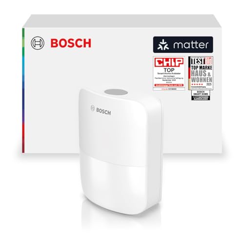Bosch Smart Home Bewegungsmelder II [+M], Bewegungsmelder aussen und innen, EN Grad 2"-Zertifiziert, Orientierungslicht, Kleintierfilter, Erfassungsbereich bis 13 m, Matter kompatibel