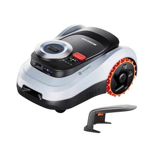 Segway Navimow i215 LiDAR Mähroboter ohne Begrenzungskabel mit Garage M, für 1500 m², bis 45% Steigung, Solid-State LiDAR + Vision, Automatisches Kartieren, Ohne Drähte oder Antenne, Integriertes 4G