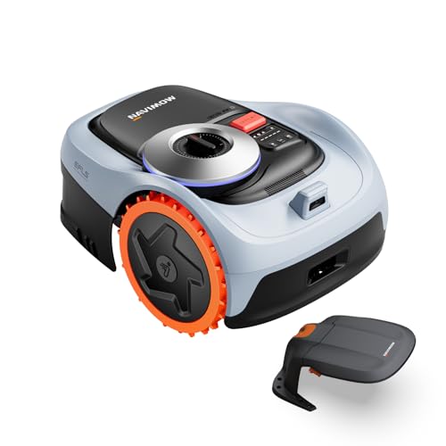 Segway Navimow i205 AWD Mähroboter ohne Begrenzungskabel mit Garage S, Empf. 500 m², Allradantrieb für Steigungen bis zu 45%, EFLS NRTK+Vision, Keine RTK-Antenne erforderlich