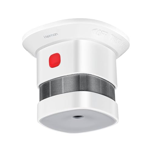 HEIMAN Zigbee 3.0 Rauchmelder HS1SA-E, Weiß, Batteriebetrieben, Photoelektrisch, 85dB Alarm