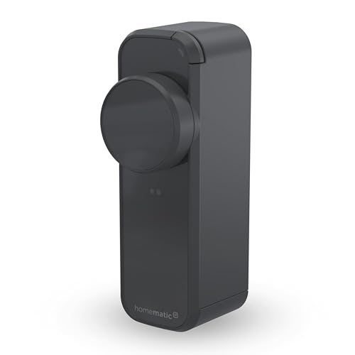 Homematic IP Türschlossantrieb – pro, anthrazit, Smart Home, permanente Türüberwachung, Smart Lock, elektronisches Türschloss, einfach nachrüsten, Tür steuern per App, Alexa & Google Home, 162500A0