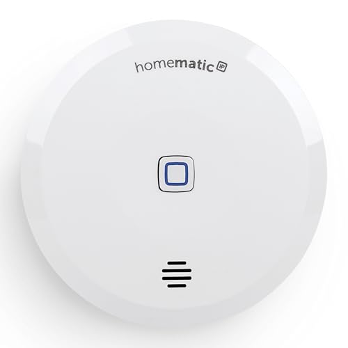 Homematic IP Smart Home Wassersensor, Wassermelder für zuverlässige Alarmierung per Sirene und Push-Benachrichtigung in der Smartphone-App bei Feuchtigkeit und Wasser, 160017A0
